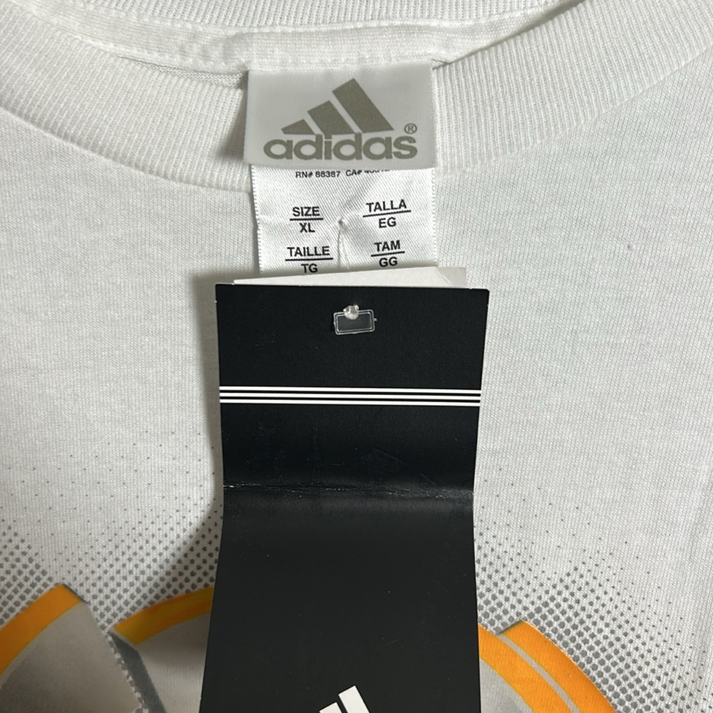 NWT Adidas Three Stripes Y2K Textured 3D Logo Long Sleeve White Shirt Sz XL - Picture 4 of 8